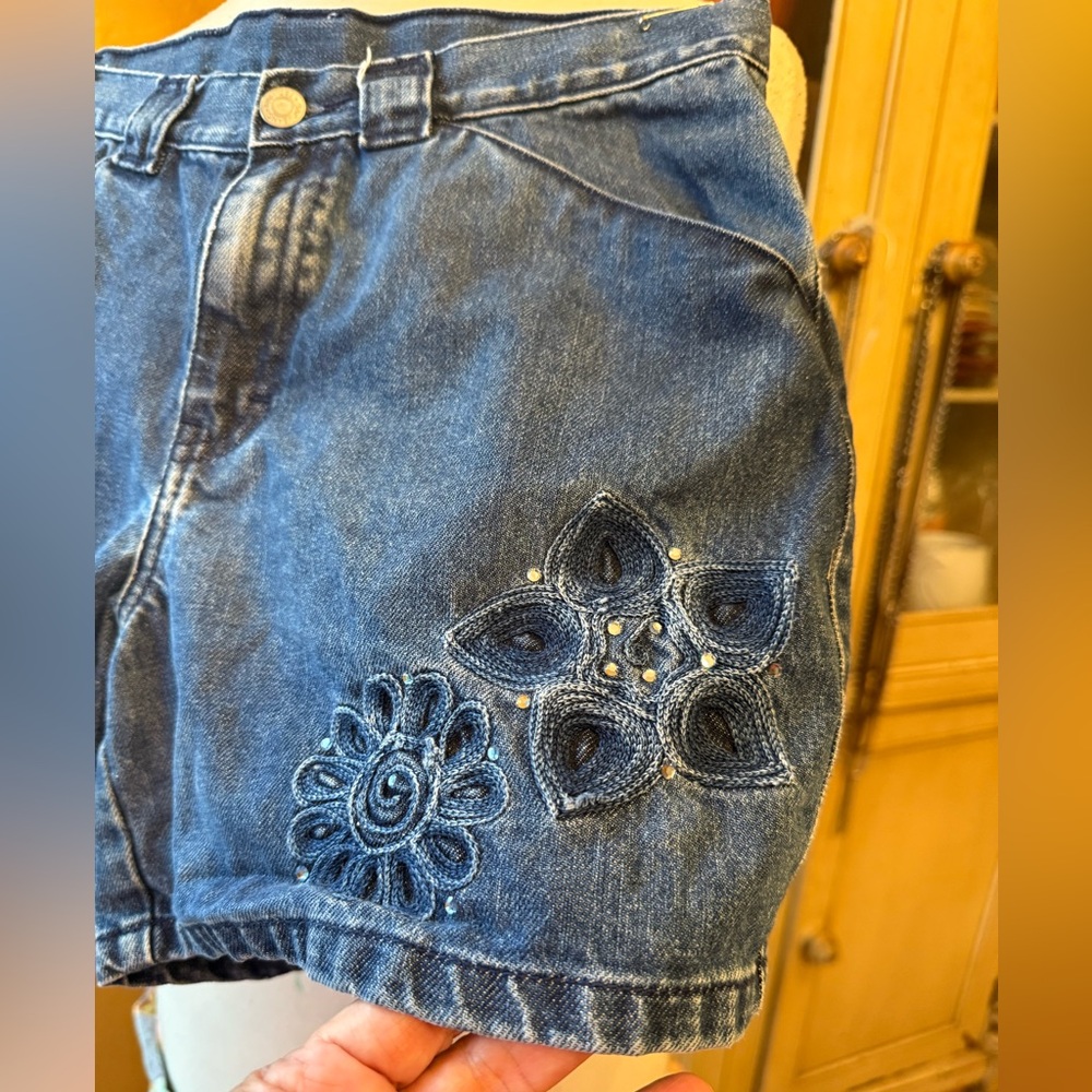 GAP Denim Shorts with Floral Cutwork